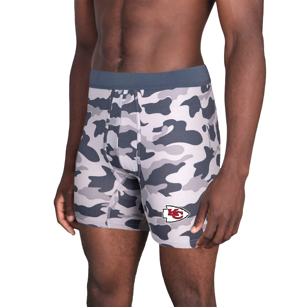 Men's Concepts Sport Charcoal Kansas City Chiefs Invincible Knit Boxer Brief