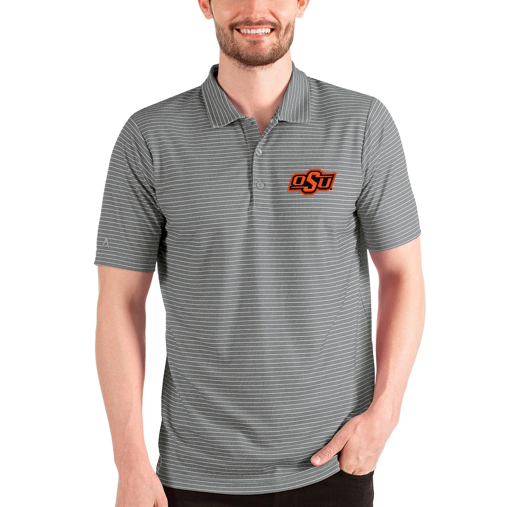 Men's Antigua Steel/White Oklahoma State Cowboys Esteem Polo