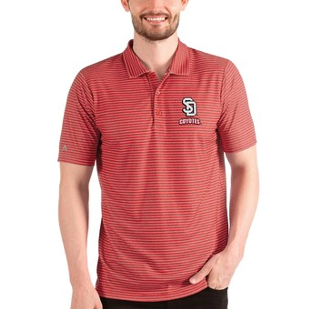 Men's Antigua Heathered Red/White South Dakota Coyotes Esteem Polo
