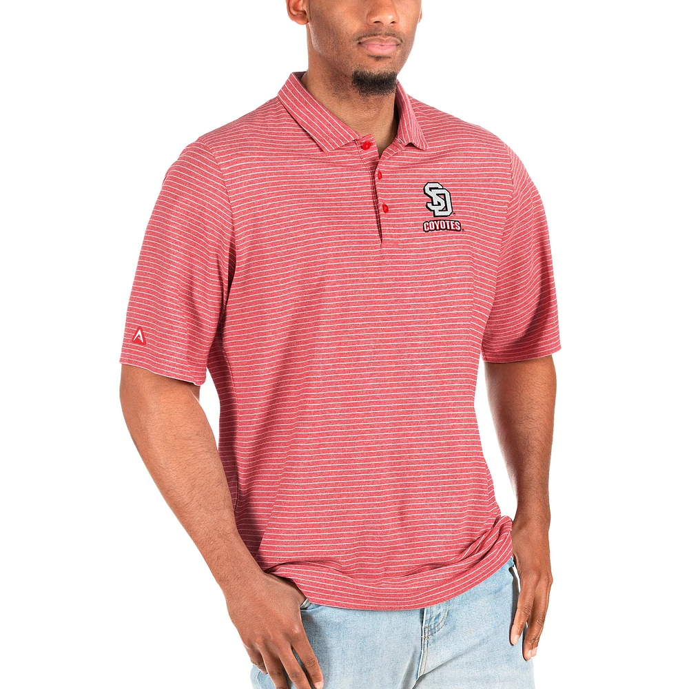 Men's Antigua Heathered Red/White South Dakota Coyotes Esteem Big & Tall Polo