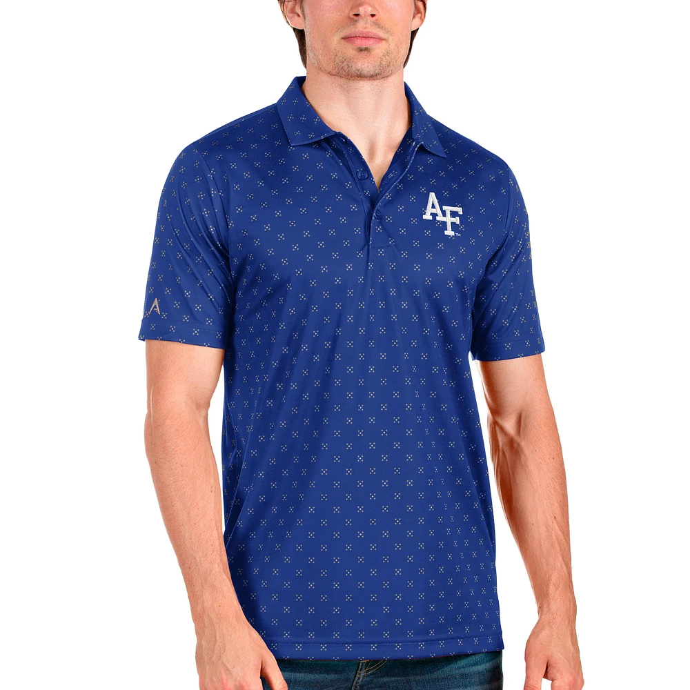Men's Antigua Royal/Steel Air Force Falcons Spark Polo
