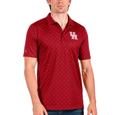 Men's Antigua Red/Steel Houston Cougars Spark Polo