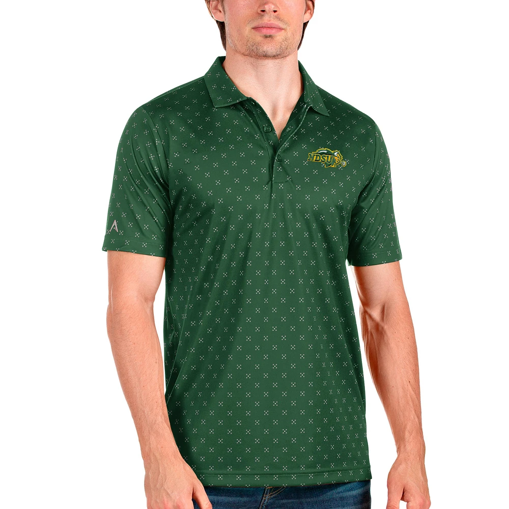 Men's Antigua Forest Green/Steel NDSU Bison Spark Polo