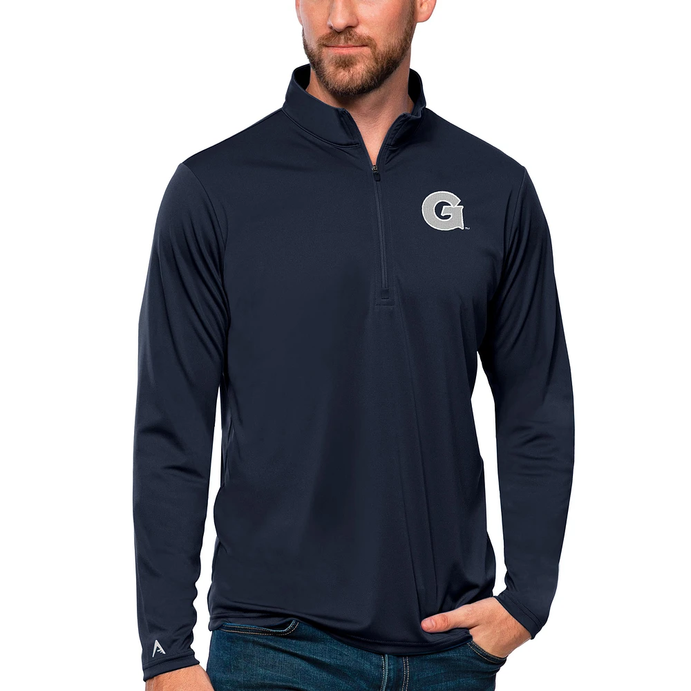 Men's Antigua Navy Georgetown Hoyas Tribute Quarter-Zip Top