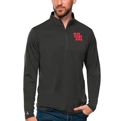Men's Antigua Charcoal Houston Cougars Tribute Quarter-Zip Top