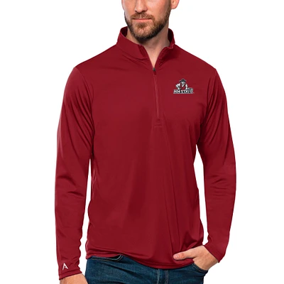 Men's Antigua Crimson New Mexico State Aggies Tribute Quarter-Zip Top