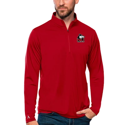 Men's Antigua Cardinal Northern Illinois Huskies Tribute Quarter-Zip Top