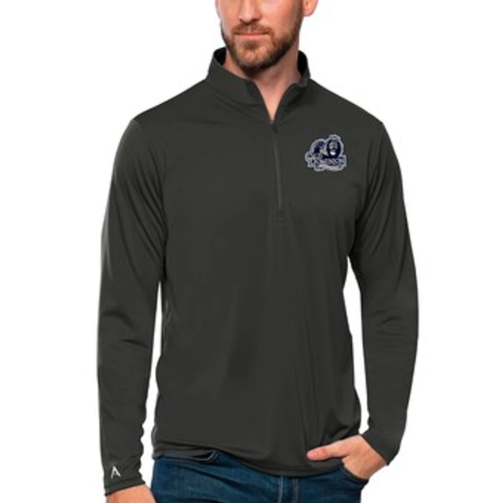 Men's Antigua Charcoal Old Dominion Monarchs Tribute Quarter-Zip Top