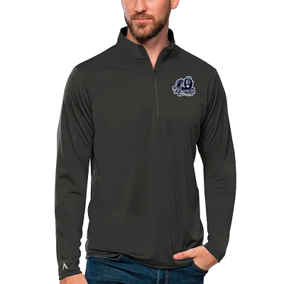 Men's Antigua Charcoal Old Dominion Monarchs Tribute Quarter-Zip Top