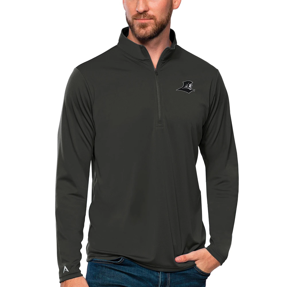 Men's Antigua Charcoal Providence Friars Tribute Quarter-Zip Top
