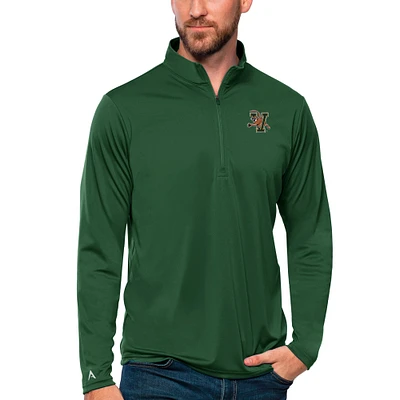 Men's Antigua Green Vermont Catamounts Tribute Quarter-Zip Top
