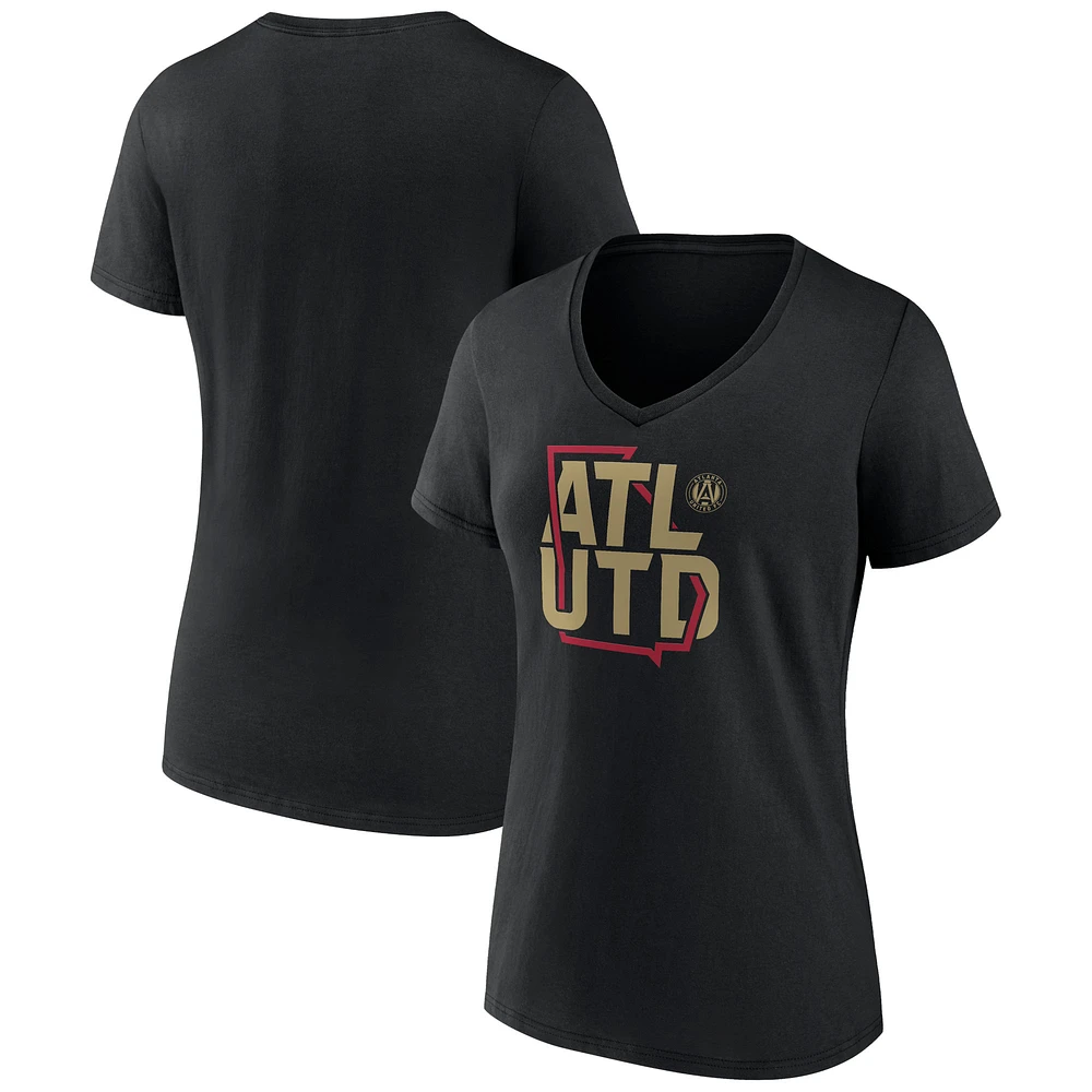 Women's Black Atlanta United FC Hometown Collection Team V-Neck T-Shirt