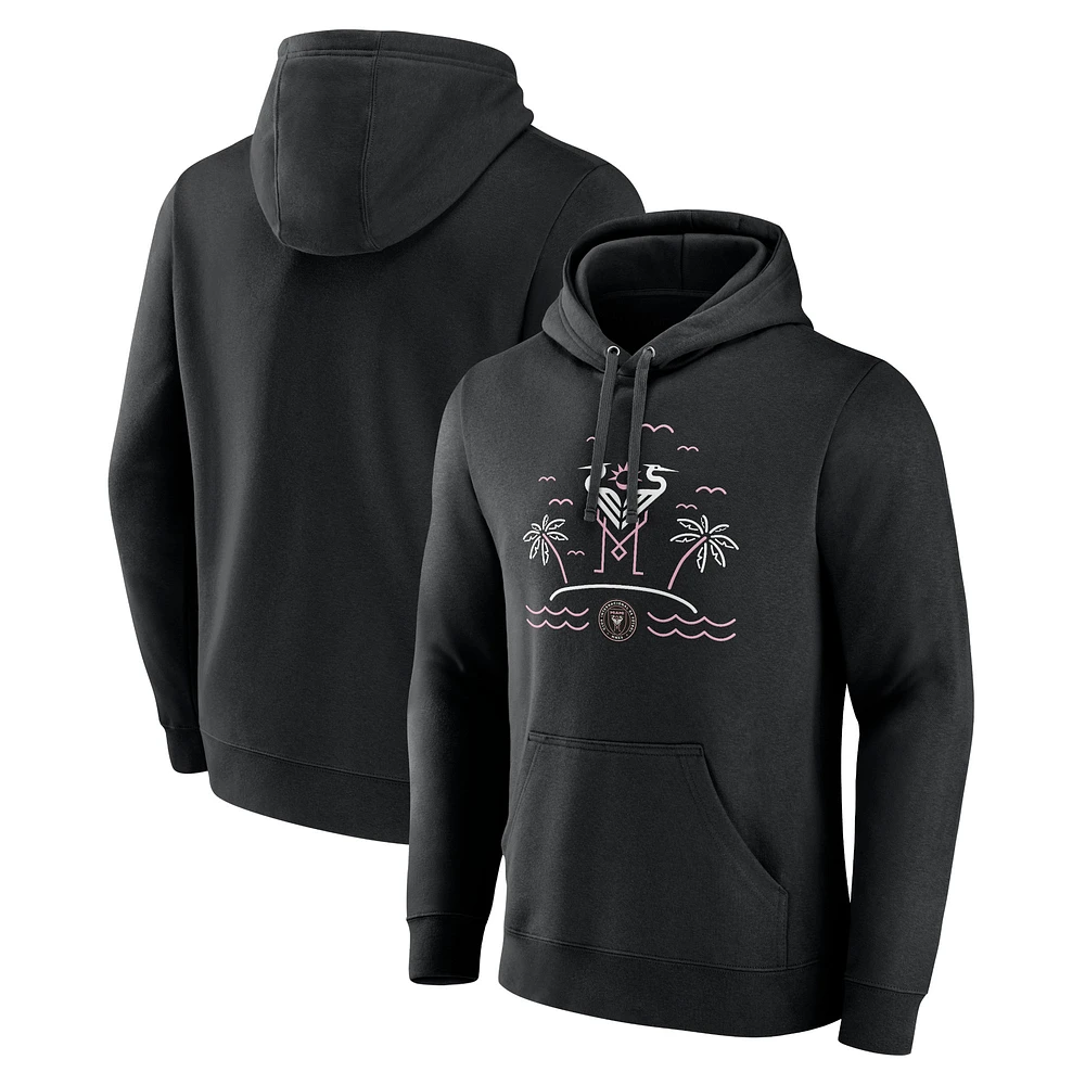 Men's Black Inter Miami CF Hometown Collection Logo Pullover Hoodie