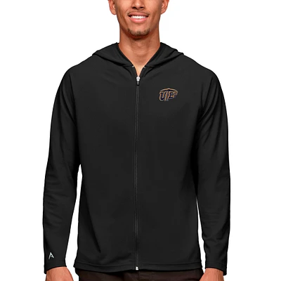Men's Antigua Black UTEP Miners Legacy Full-Zip Hoodie