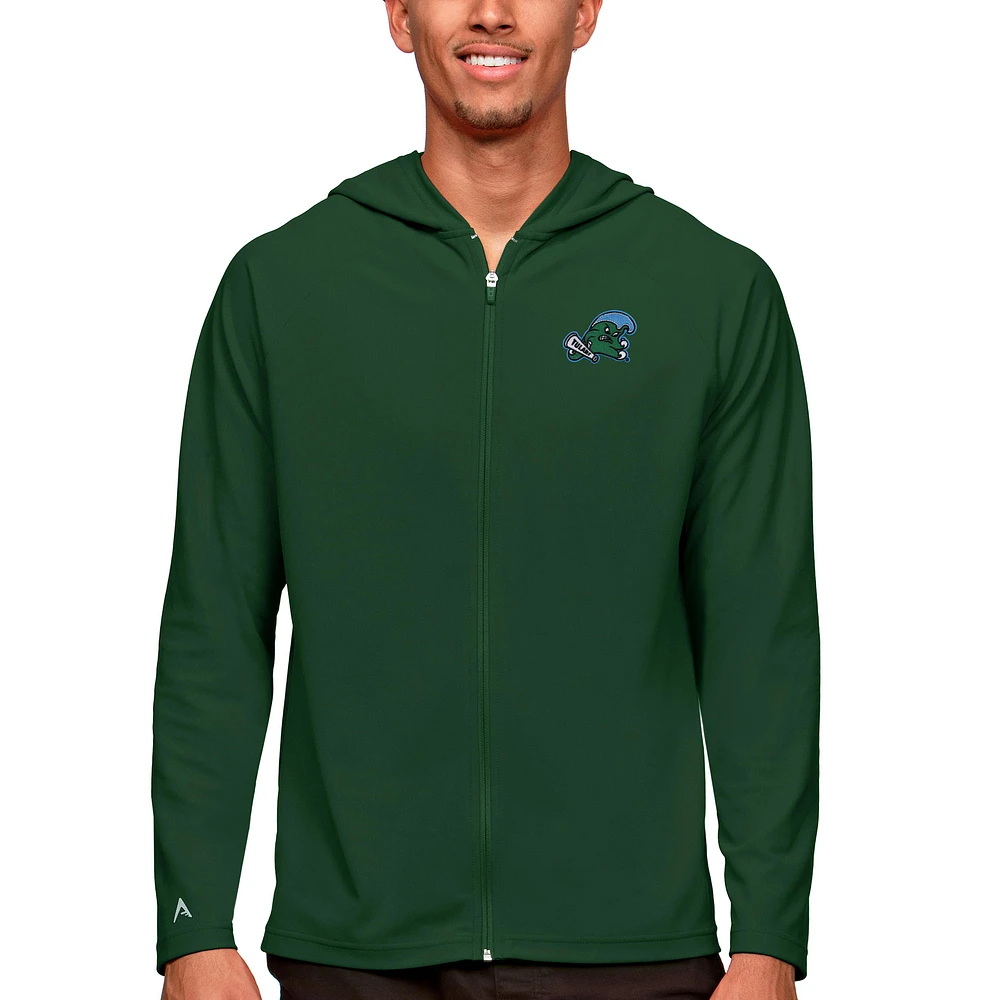 Men's Antigua Green Tulane Wave Legacy Full-Zip Hoodie