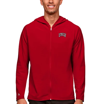 Men's Antigua Scarlet UNLV Rebels Legacy Full-Zip Hoodie