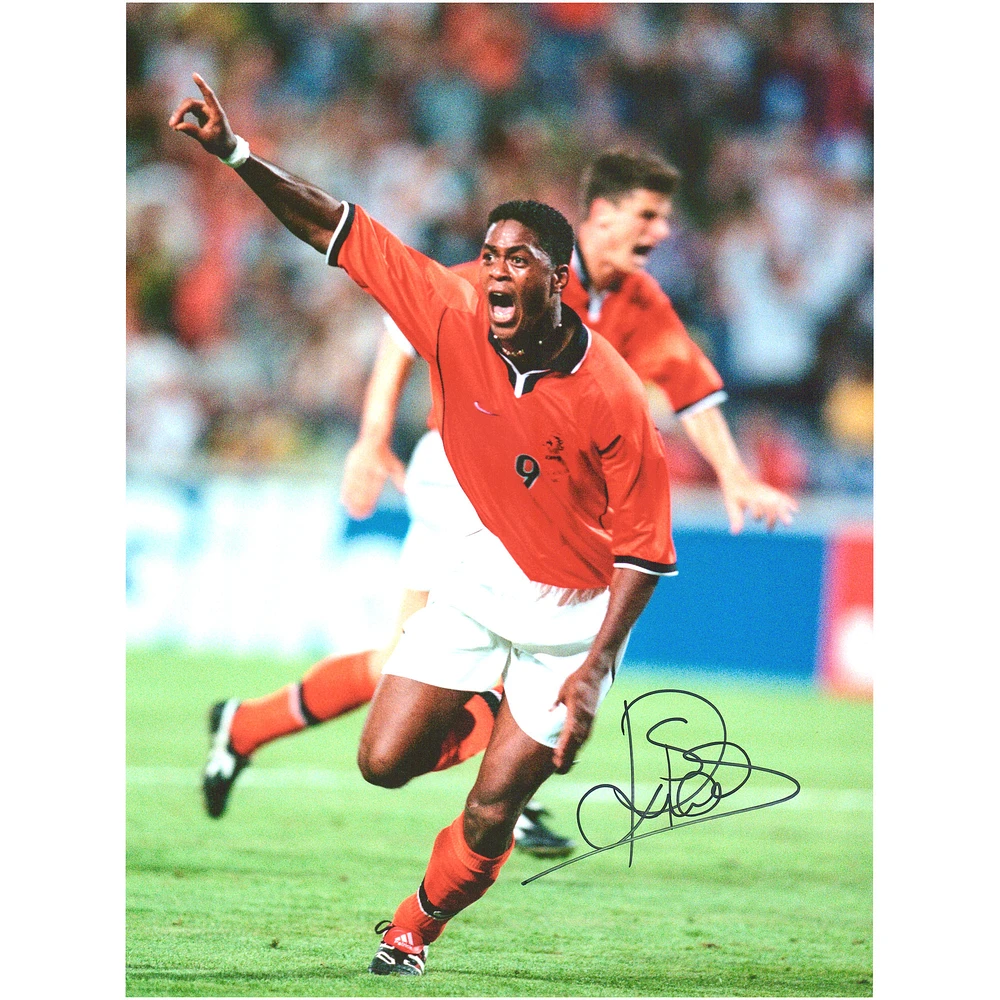 Icons Shop Limited Patrick Kluivert Netherlands National Team Autographed 12" x 16" Photograph