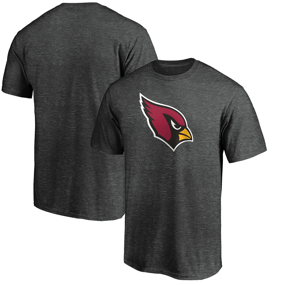 Men's Fanatics Heather Charcoal Arizona Cardinals Primary Logo T-Shirt