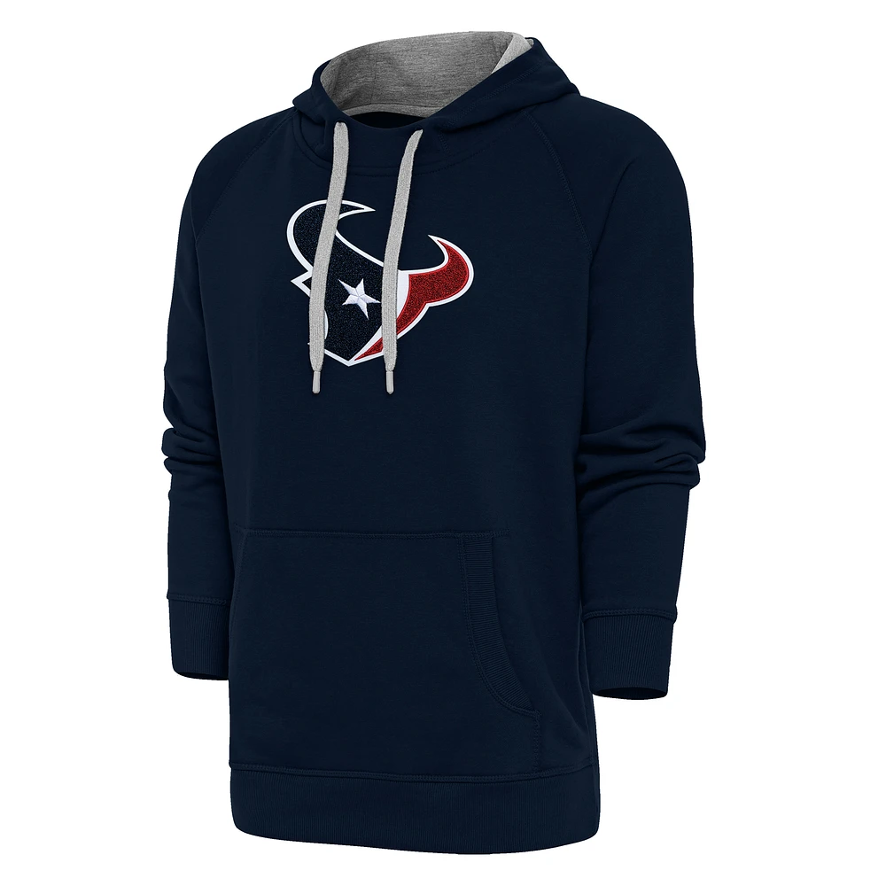 Men's Antigua Navy Houston Texans Victory Chenille Pullover Hoodie