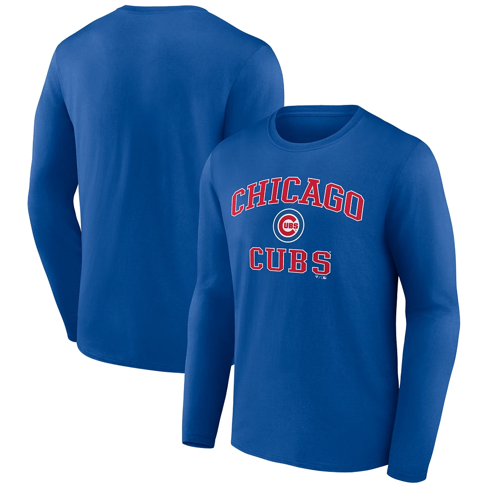 Men's Royal Chicago Cubs Heart and Soul Long Sleeve T-Shirt