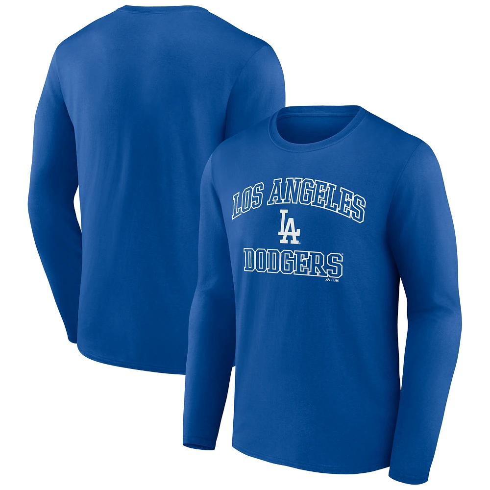 Men's Royal Los Angeles Dodgers Heart and Soul Long Sleeve T-Shirt