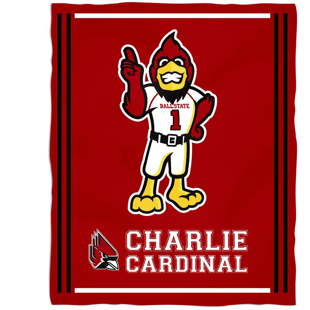 Ball State Cardinals 36'' x 48'' Children's Mascot Plush Blanket