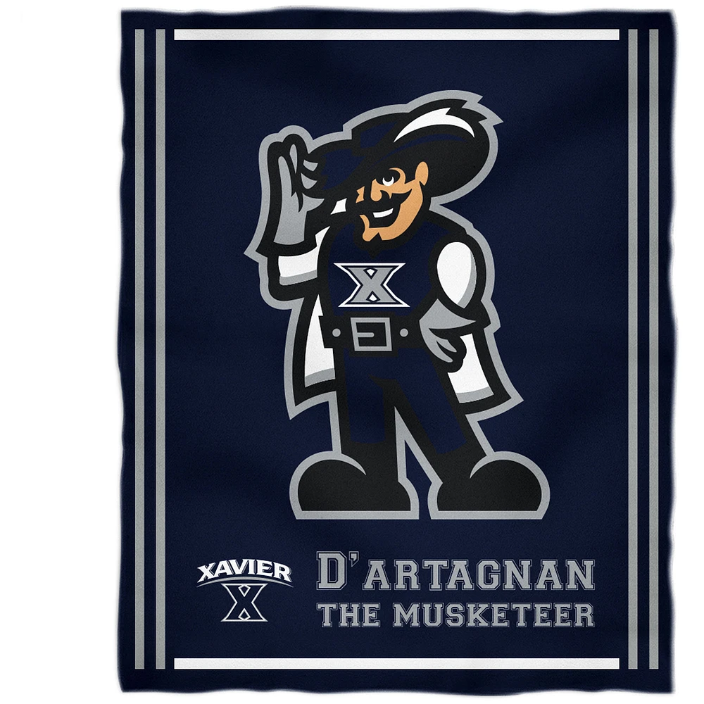 Xavier Musketeers 36'' x 48'' Children's Mascot Plush Blanket