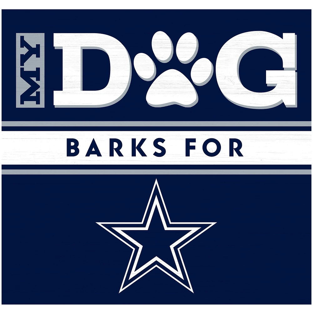 Imperial Dallas Cowboys 10" x 10.5" Dog Barks Wood Wall Art