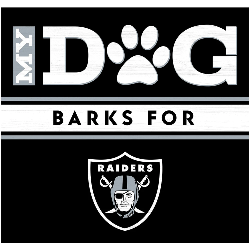 Imperial Las Vegas Raiders 10" x 10.5" Dog Barks Wood Wall Art