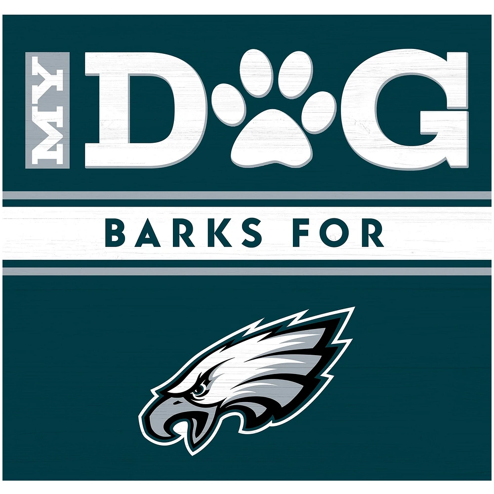 Imperial Philadelphia Eagles 10" x 10.5" Dog Barks Wood Wall Art