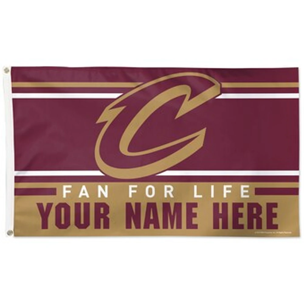 WinCraft Cleveland Cavaliers 3'' x 5'' Personalized One-Sided Deluxe Flag