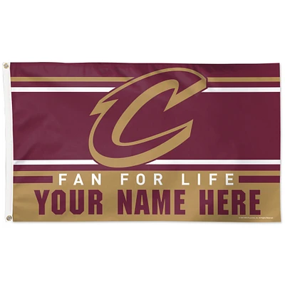 WinCraft Cleveland Cavaliers 3'' x 5'' Personalized One-Sided Deluxe Flag