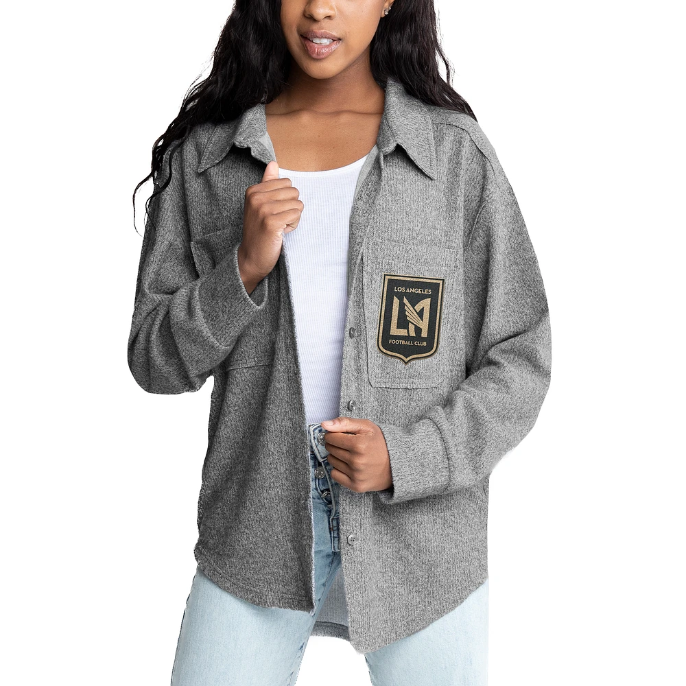 Women's Gameday Couture Heather Gray LAFC Button-Up Shacket