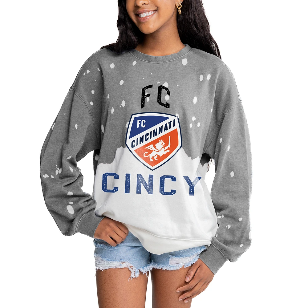Women's Gameday Couture Gray FC Cincinnati Twice As Nice Pullover Sweatshirt