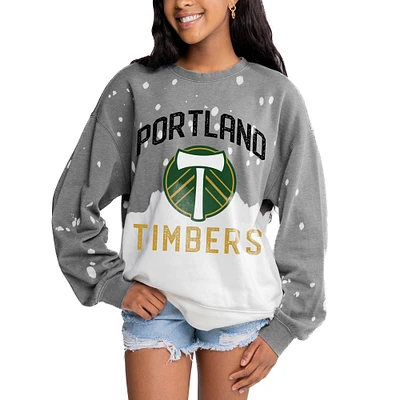 Women's Gameday Couture Gray Portland Timbers Twice As Nice Pullover Sweatshirt