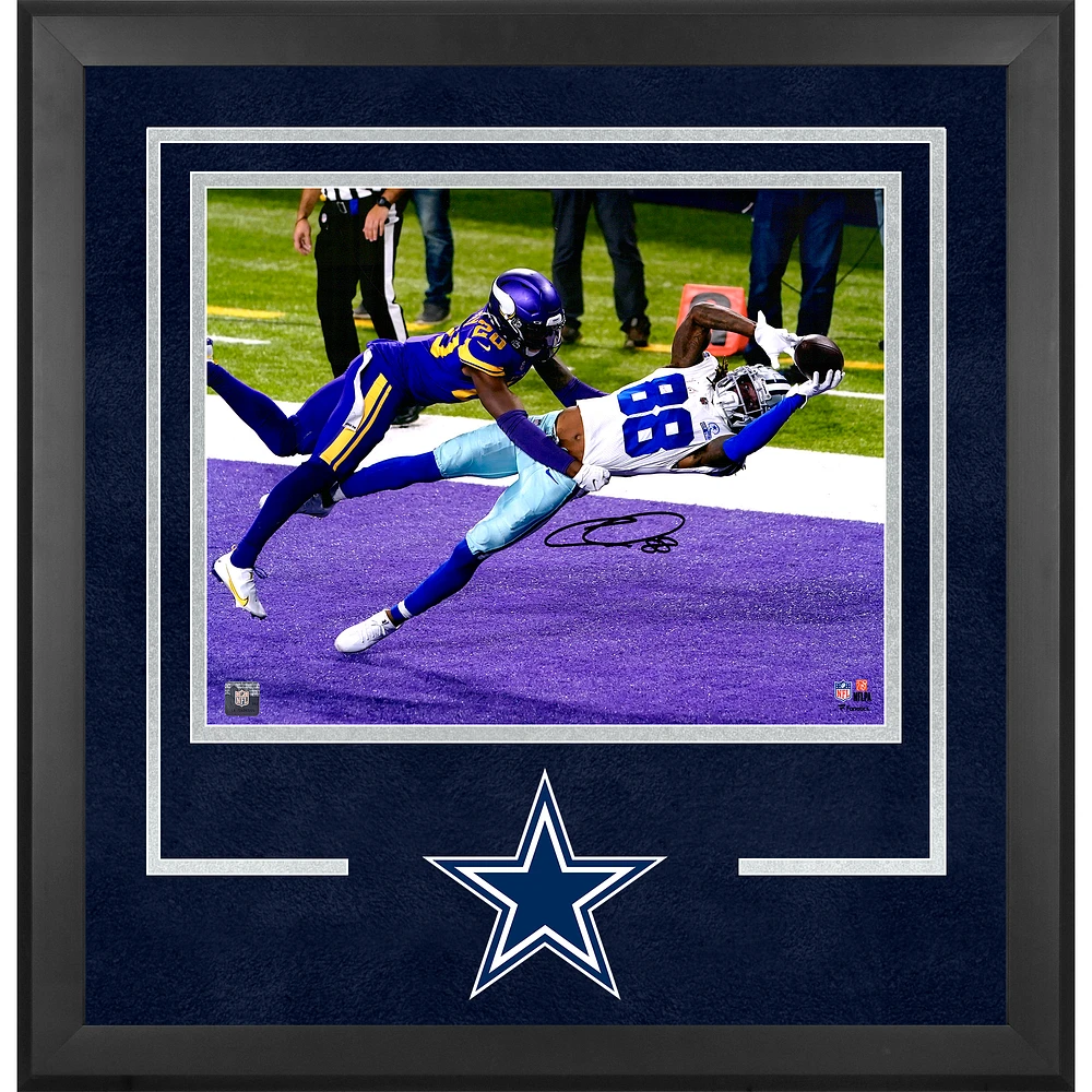 CeeDee Lamb Dallas Cowboys Autographed Framed 16" x 20" TD Catch vs. Minnesota Photograph