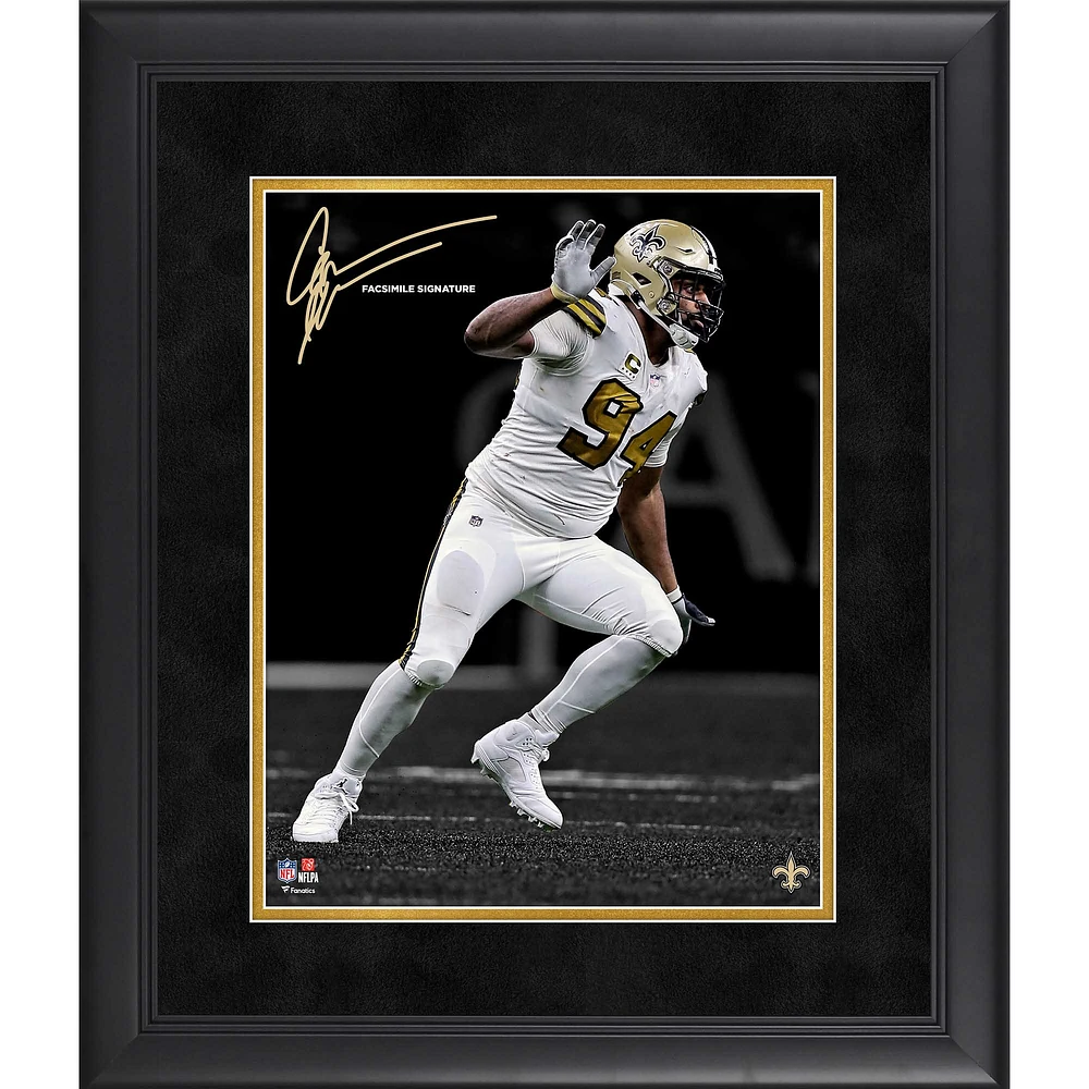 Cameron Jordan New Orleans Saints Facsimile Signature Framed 11" x 14" Spotlight Photograph