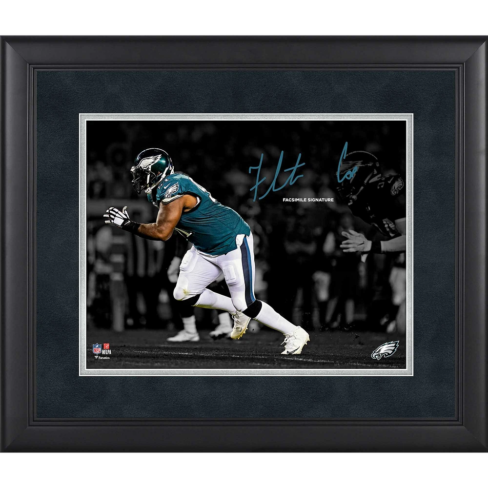 Fletcher Cox Philadelphia Eagles Facsimile Signature Framed 11" x 14" Spotlight Photograph