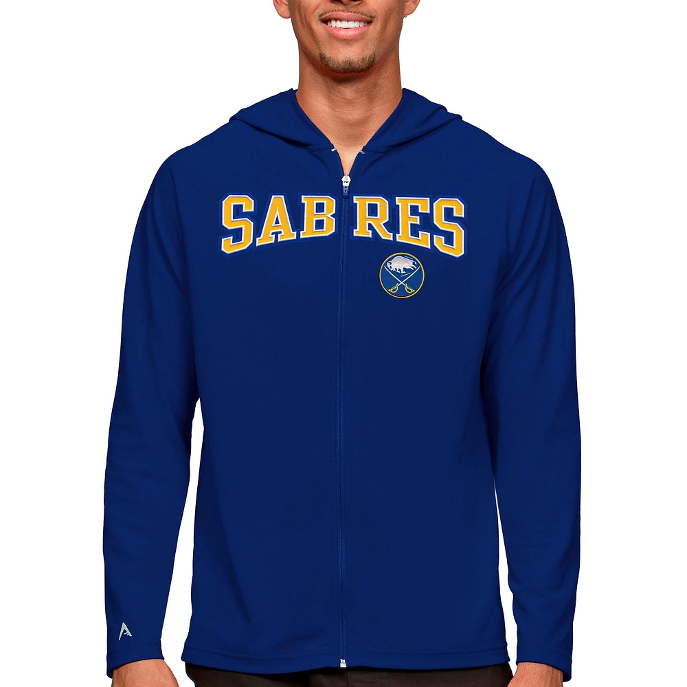 Men's Antigua Royal Buffalo Sabres Legacy Full-Zip Hoodie