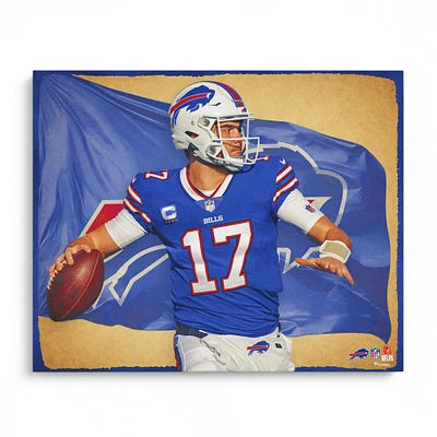 Josh Allen Buffalo Bills Unsigned 16" x 20" Photo Print - Designed by Artist Brian Konnick
