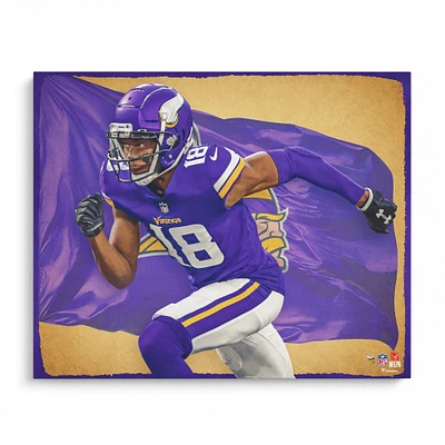 Justin Jefferson Minnesota Vikings Unsigned 16" x 20" Photo Print - Designed by Artist Brian Konnick