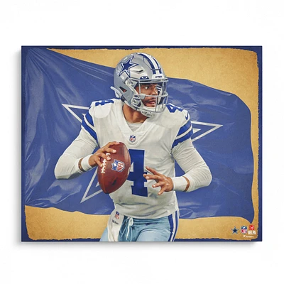 Dak Prescott Dallas Cowboys Unsigned 16" x 20" Photo Print - Designed by Artist Brian Konnick