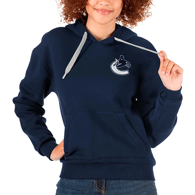 Women's Antigua Navy Vancouver Canucks Primary Logo Victory Pullover Hoodie