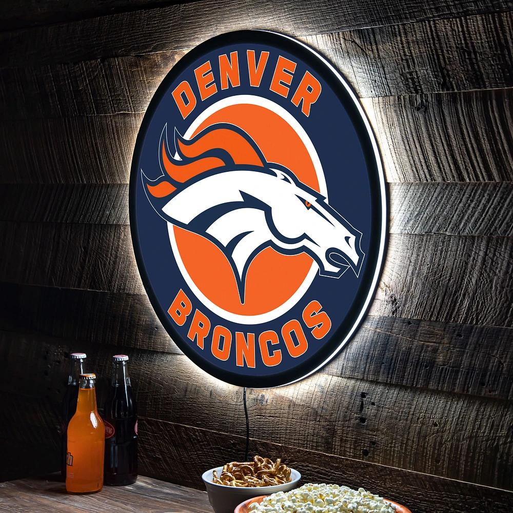 Denver Broncos LED XL Round Wall Décor