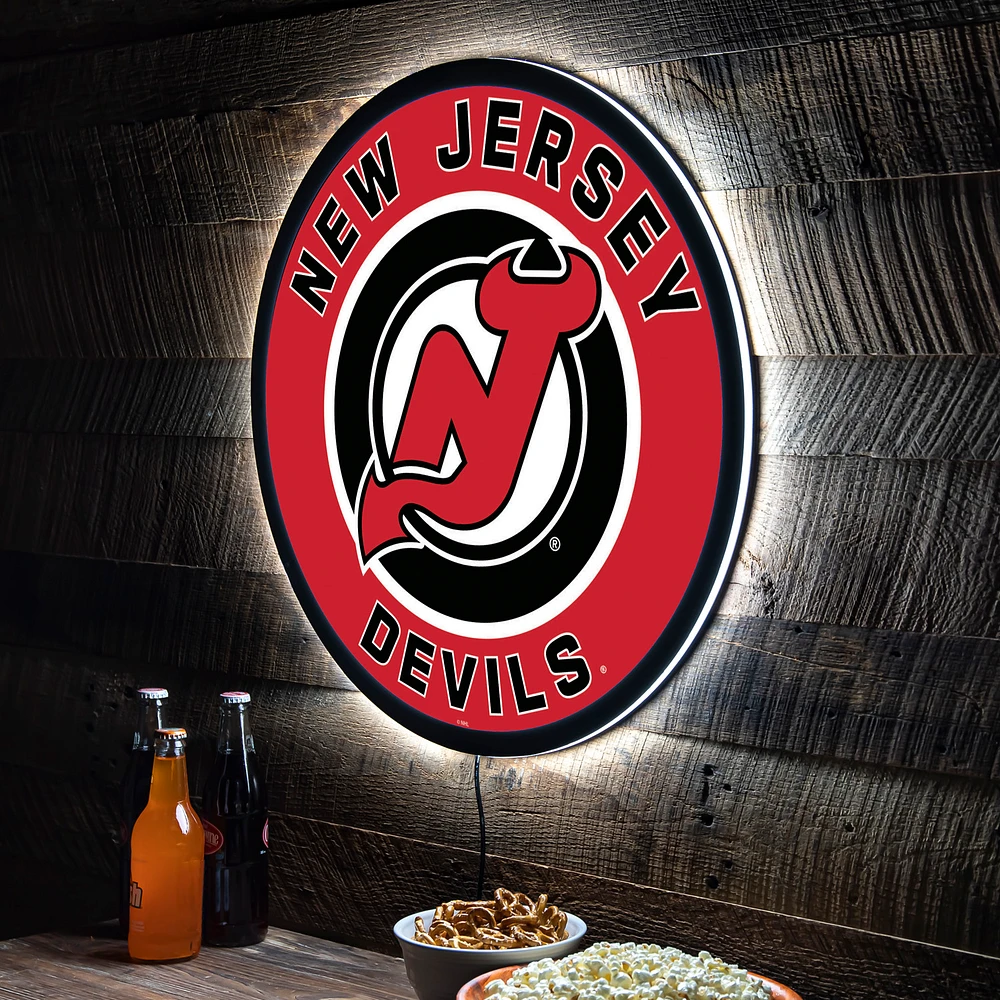 New Jersey Devils LED XL Round Wall Décor