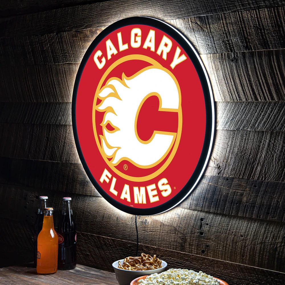Calgary Flames LED XL Round Wall Décor