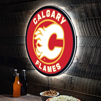 Calgary Flames LED XL Round Wall Décor