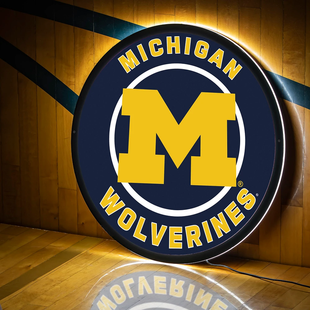 Michigan Wolverines LED XL Round Wall Décor