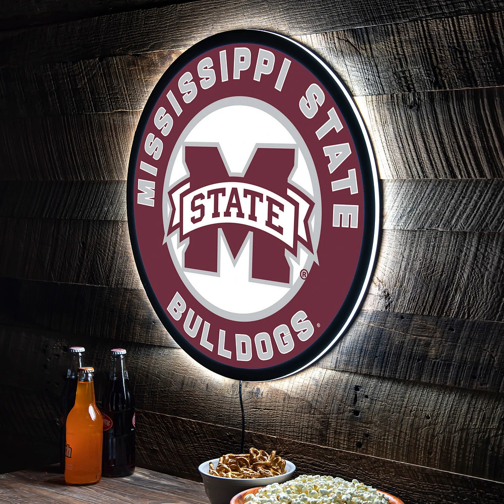 Mississippi State Bulldogs LED XL Round Wall Décor