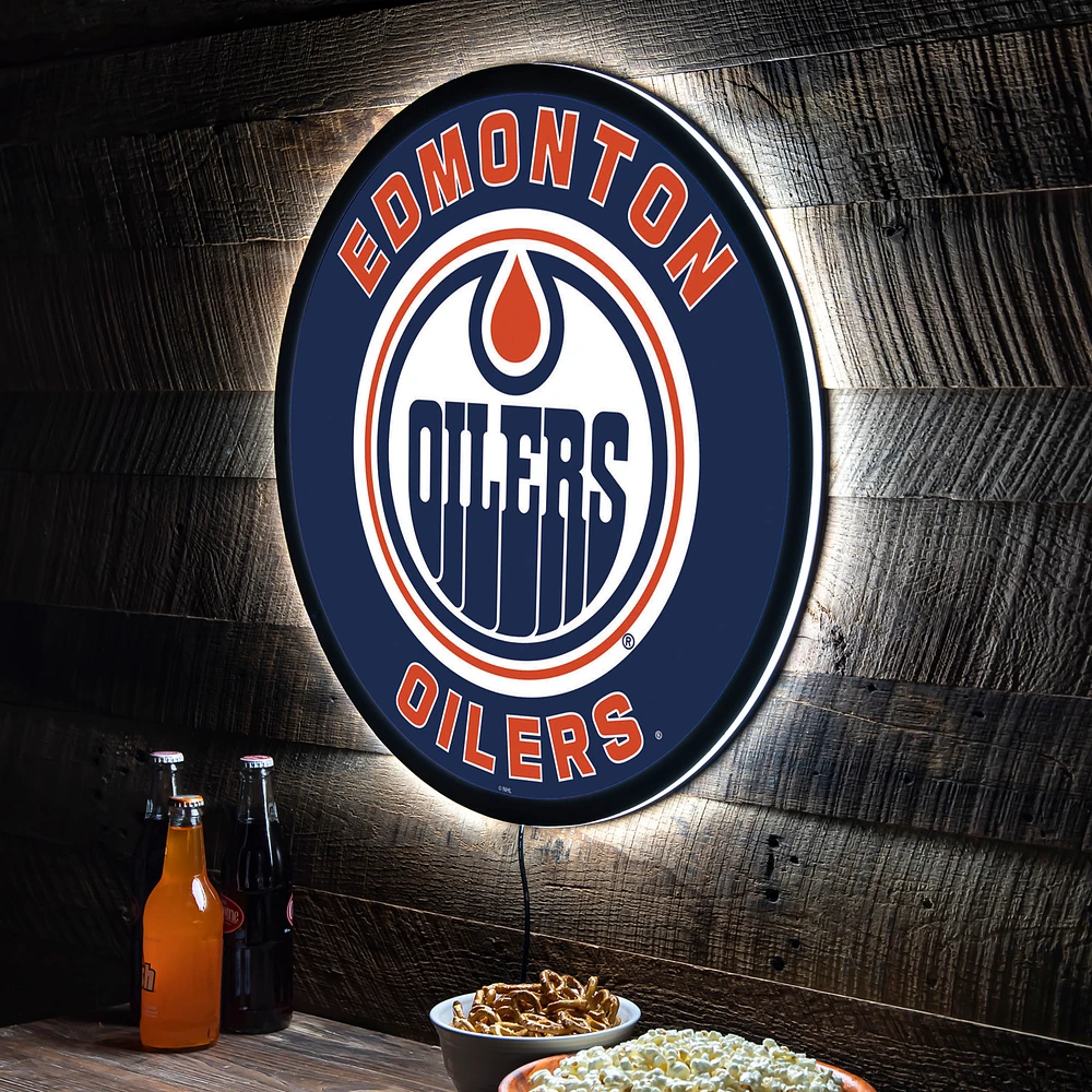 Edmonton Oilers LED XL Round Wall Décor